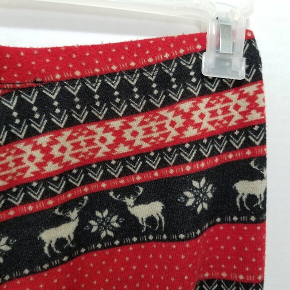Pink Republic leggings Small Christmas XMas reindeer fair isle snowflake holiday - Picture 8 of 13